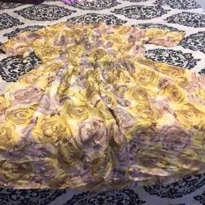 Vintage print dress.